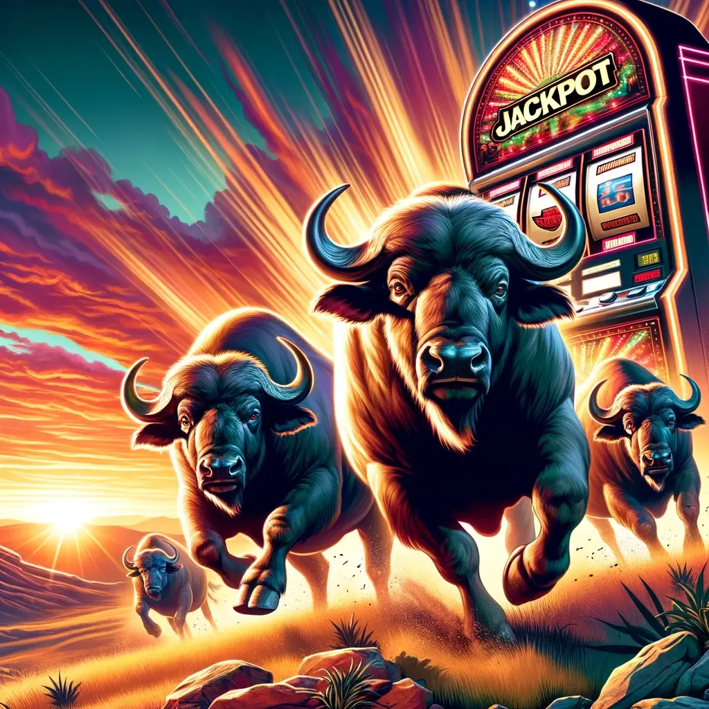 Стадо буйволов бежит мимо нового слот автомата Big Wild Buffalo