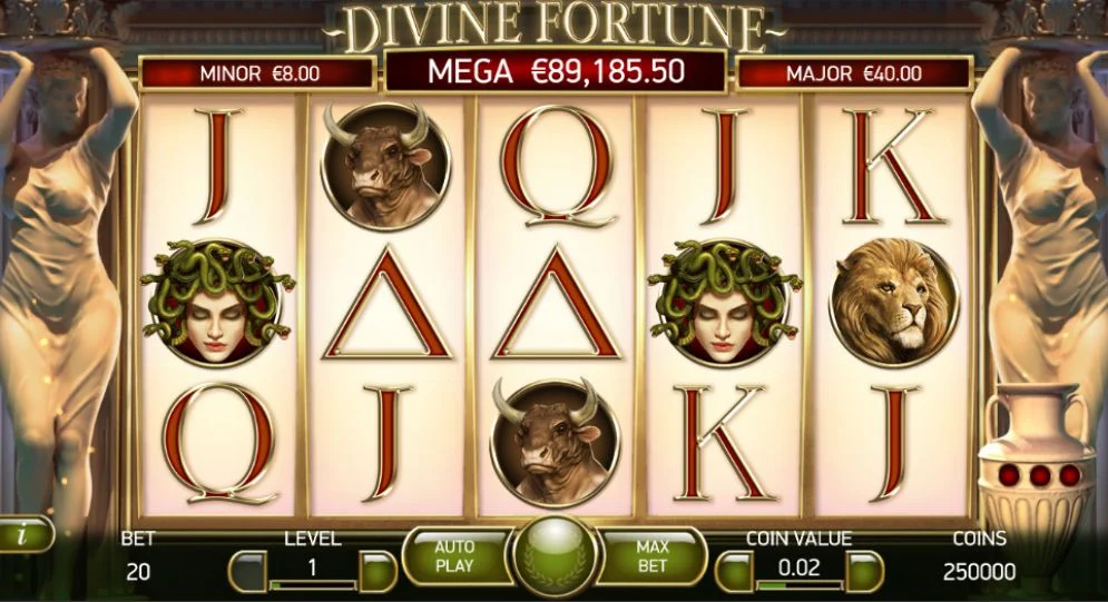 Новый автомат с выводом денег - Divine Fortune (Божественная удача)