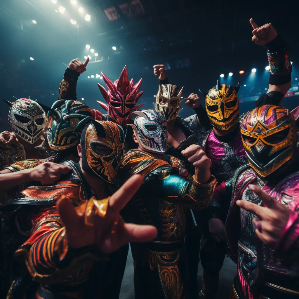 Лучадоры радуются крупным выигрышам в новом игровом автомате Lucha Legends