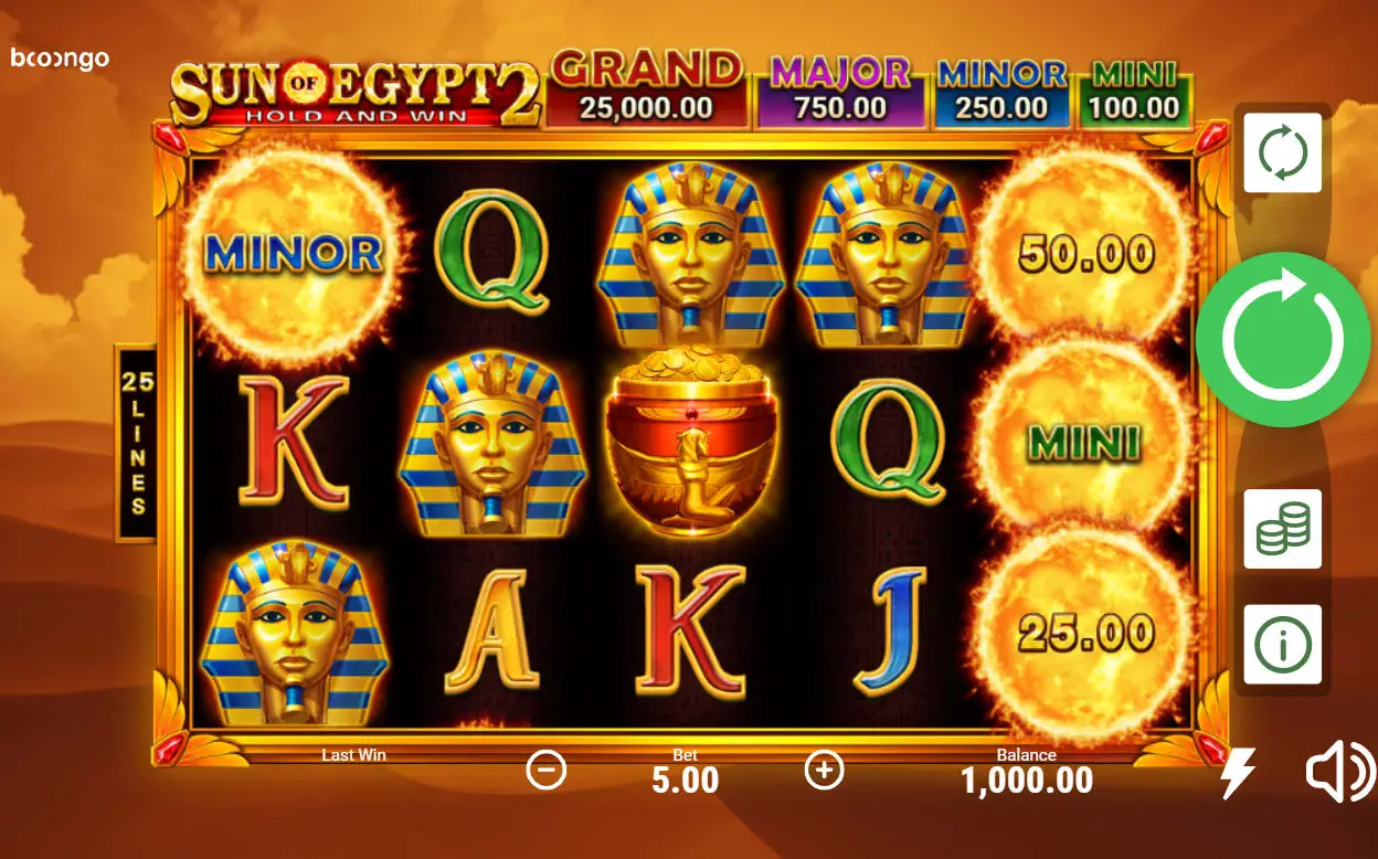 Играть в новый игровой автомат - Sun Of Egypt (Солнце Египта)