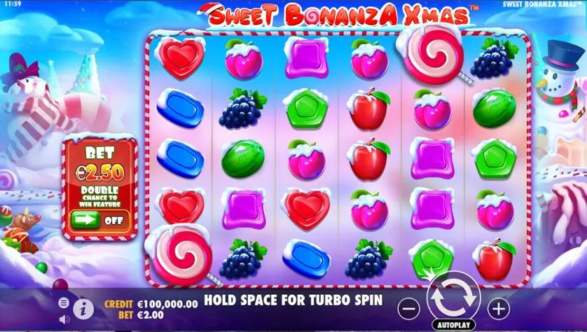 Играть в новый игровой автомат Sweet Bonanza Xmas (Сладостный рождественский Рай)