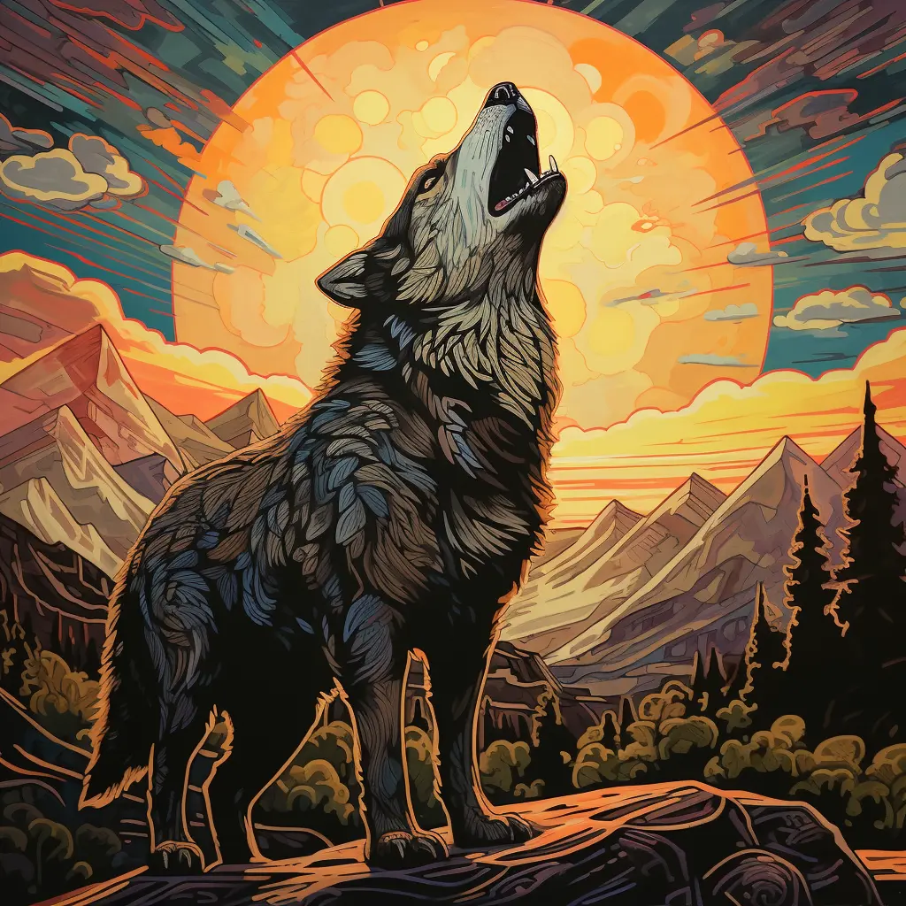 Волк охраняет монеты с выигрыша нового игрового автомата Wolf Gold